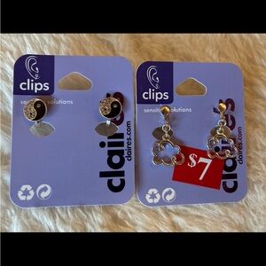 Claire's Gold and Silver Clip-On Earrings